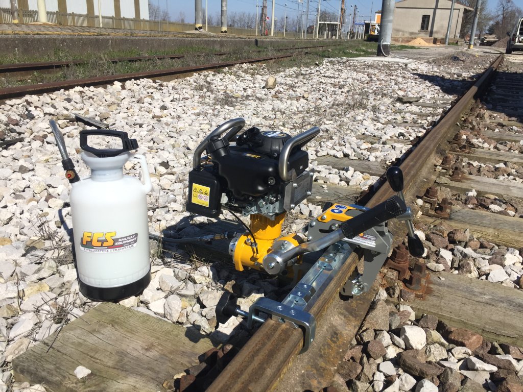 Rail drilling machine